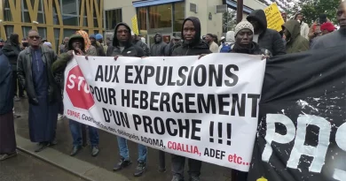 Rassemblement devant le siège d’ADOMA CDC-Habitat, le 19 avril 2024. [COPAF]