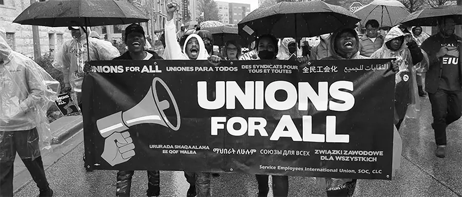 Banderole du Service Employees International Union. [SEIU]