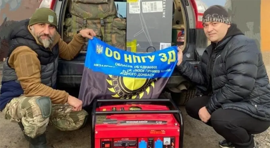 Livraison syndicale de générateurs aux combattants - janvier 2025. [KVPU]