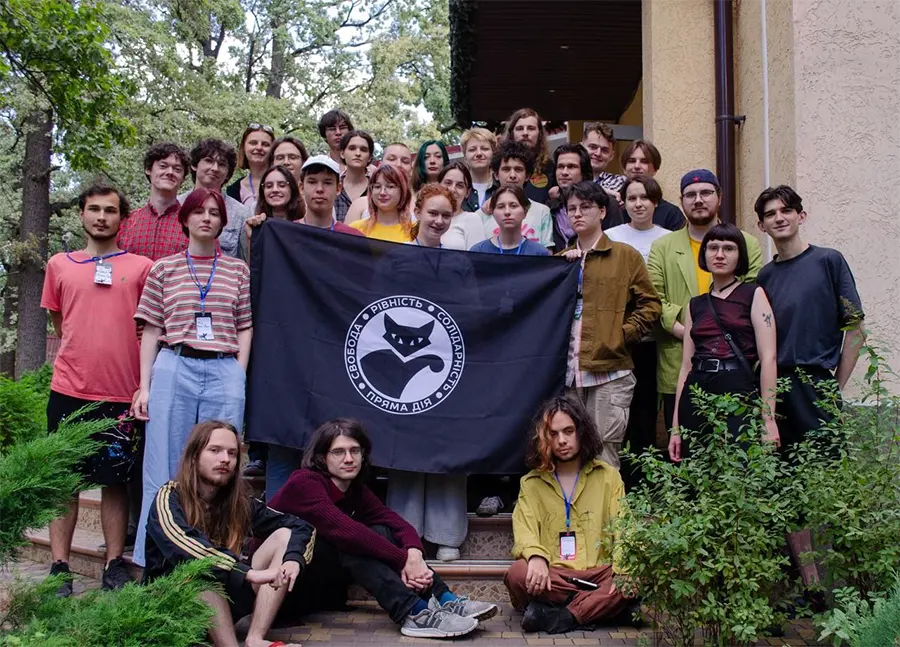 Des militant·es du syndicat étudiant Priama Diia. [Priama Diia]