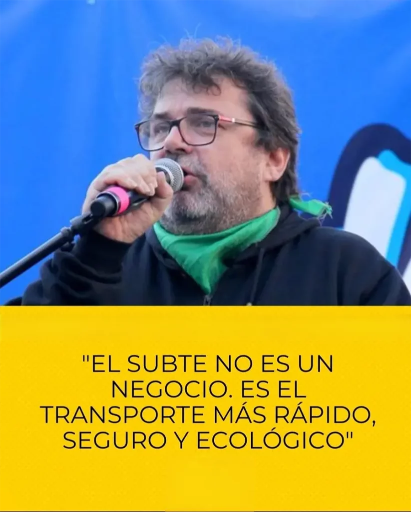 Beto Pianelli : « Le métro n’est pas une marchandise. C’est le mode transport le rapide, le plus sûr et le plus écologique ». [DR]