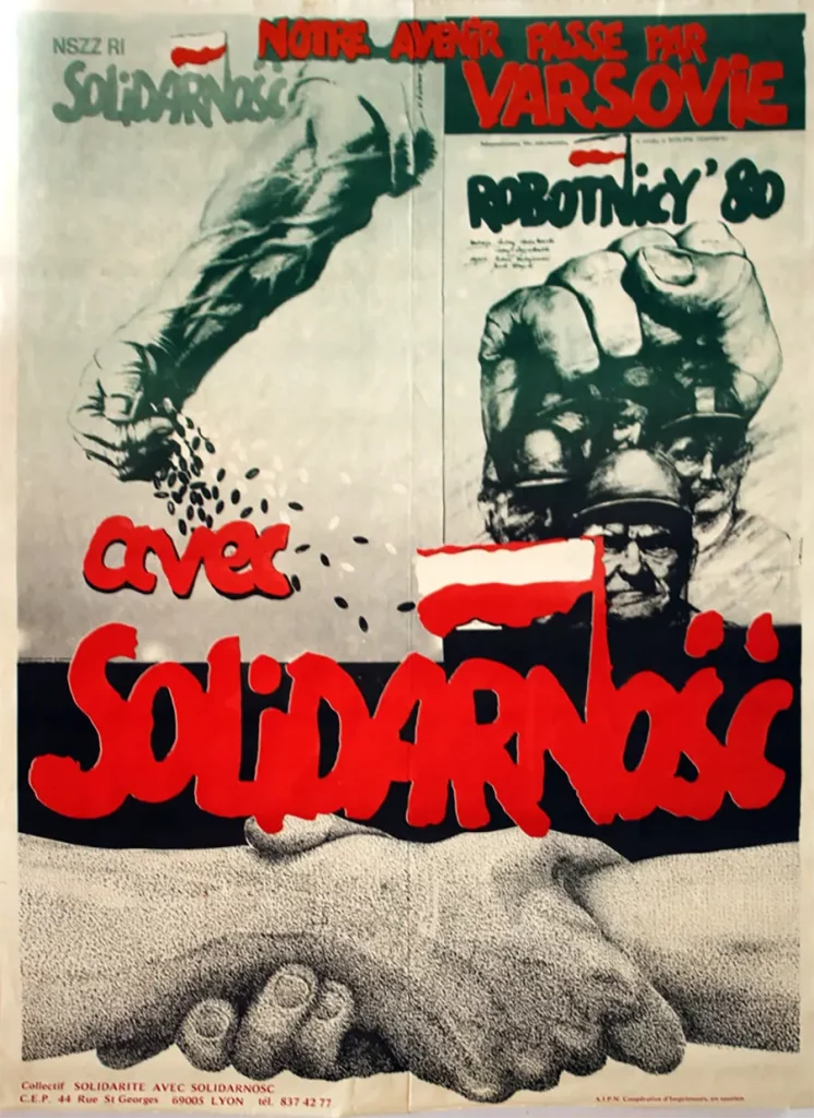Collectif Solidarité avec Solidarnosc, affiche de 1980. [Coll. CM]