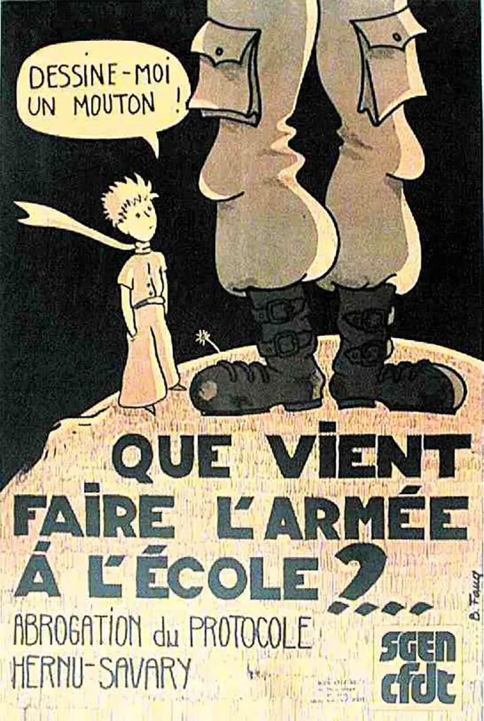 Affiche du SGEN-CFDT contre le protocole Hernu-Savary de 1982. [FICEDL]