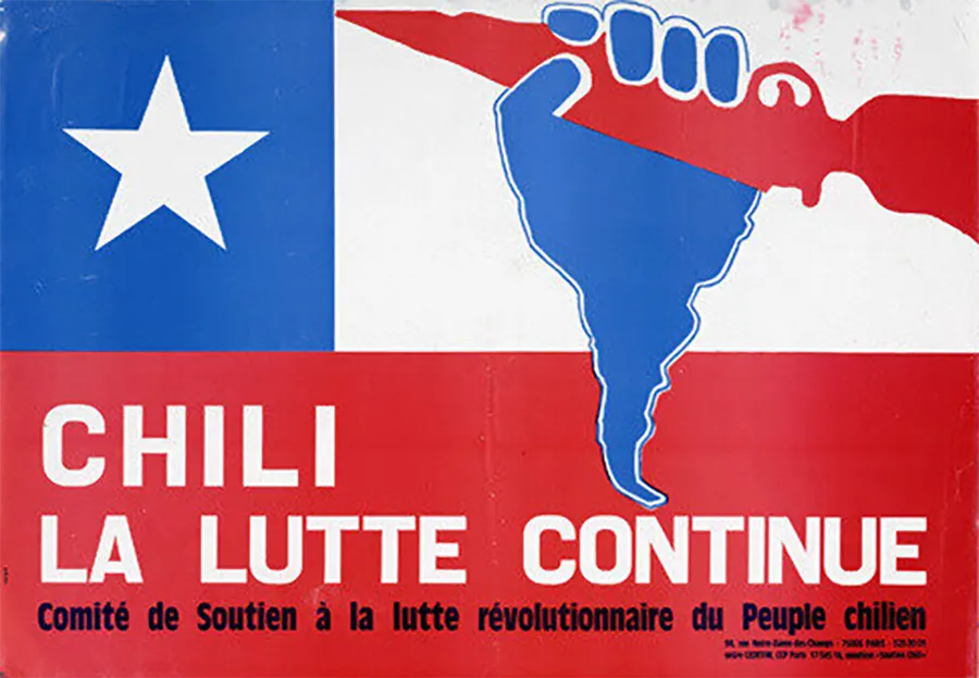 Affiche du Comité de soutien à la lutte révolutionnaire du peuple chilien. [DR]