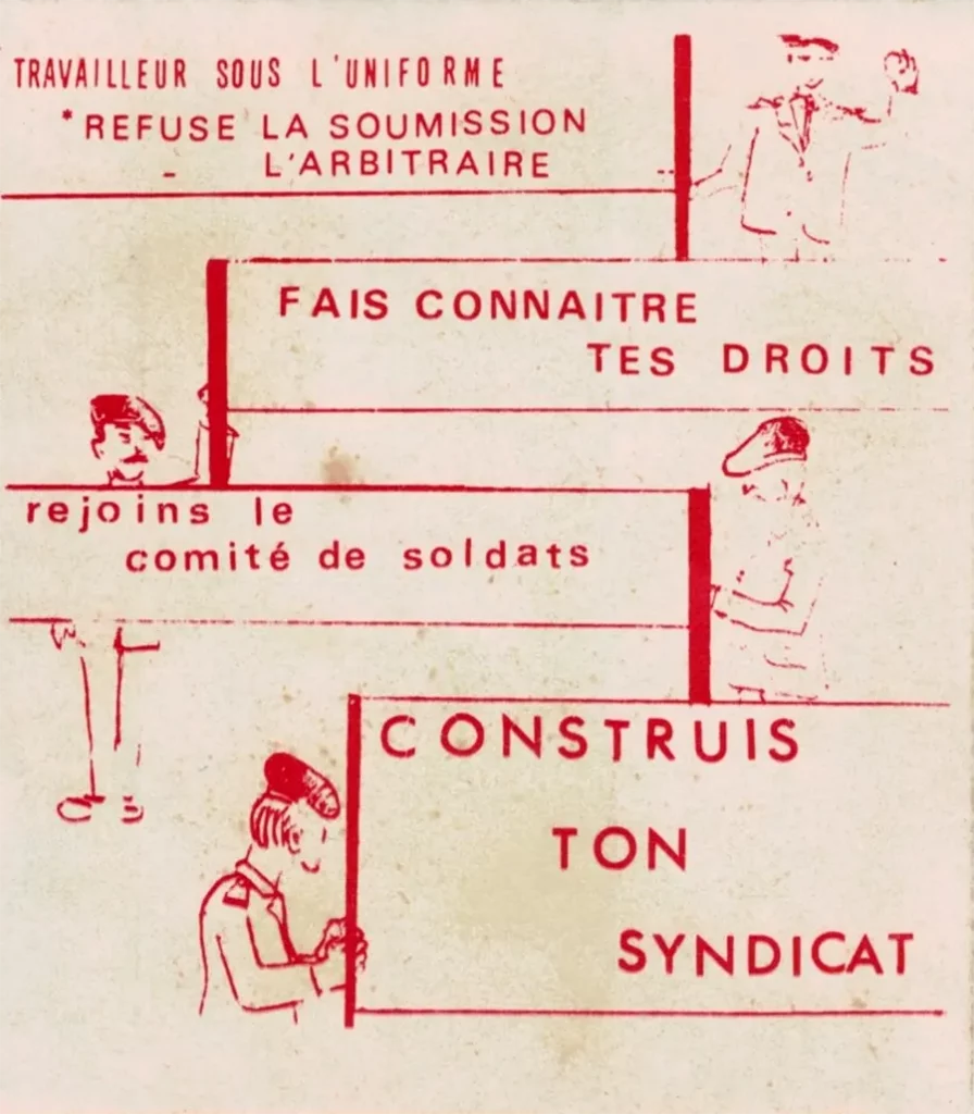 Autocollant d’Information pour les droits des soldats (IDS), années 1970. [Coll. CM]