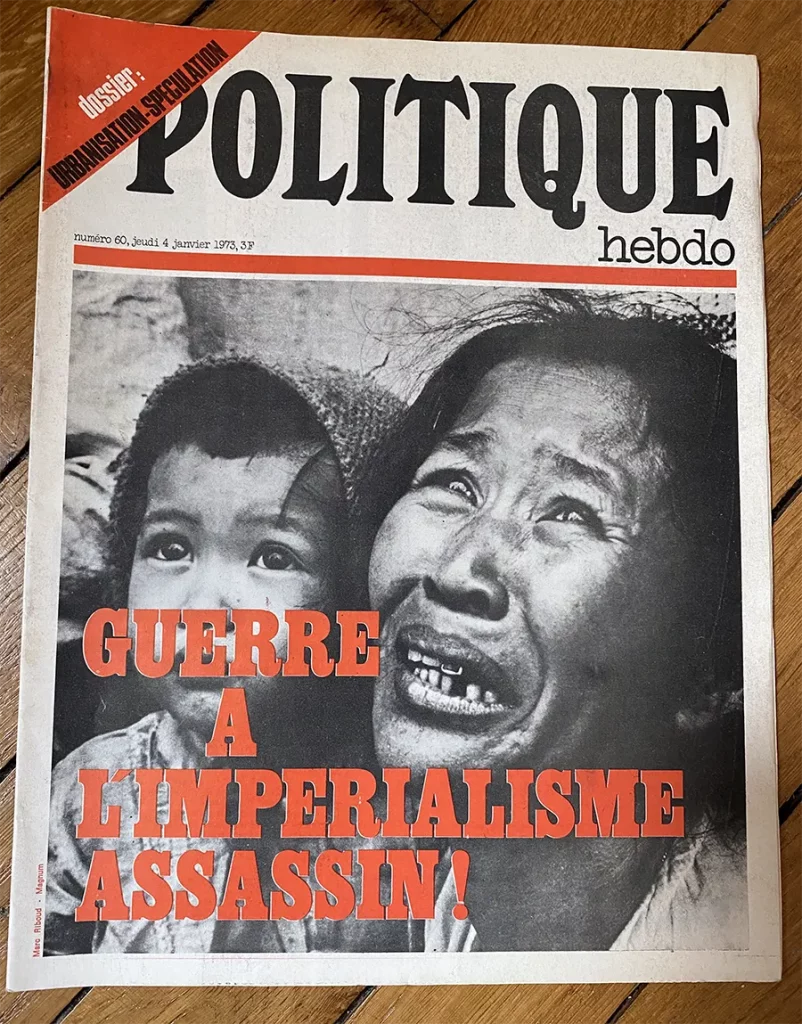 La couverture de Politique hebdo n°60, 4 janvier 1973. [Coll. CM]