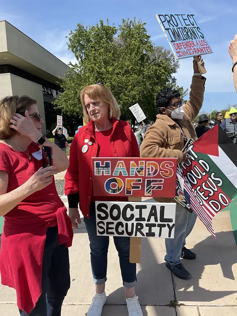 Manifestation du 5 avril 2025 à New York [Coll. DLB]