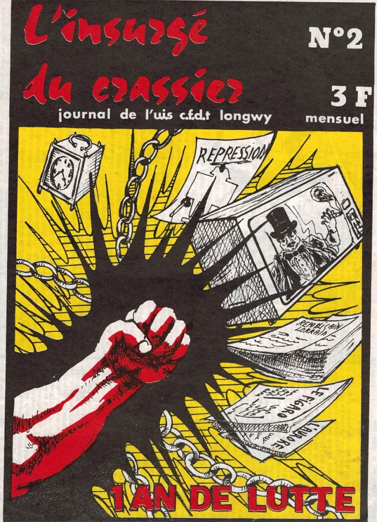A Longwy, à la fin des années 1970, c’est l’Union interprofessionnelle de secteur qui édite L’insurgé du crassier. [Coll. CM]
