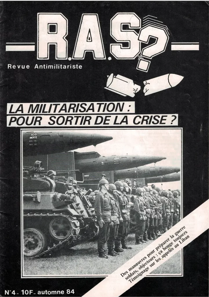 RAS. Journal antimilitariste, 1984. [Coll. CM]