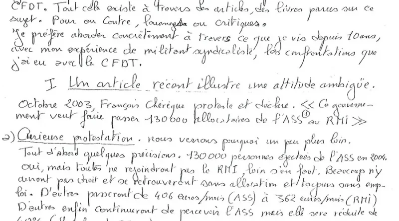 Première page du manuscrit de Charles Piaget. [DR]