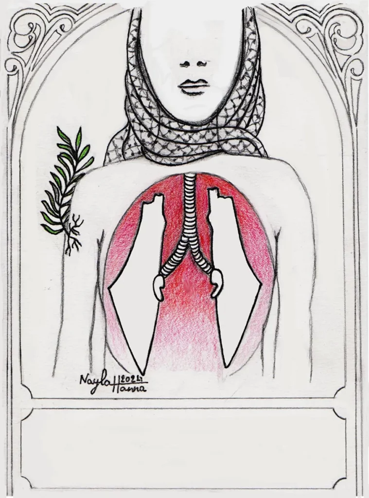 « Respiration – Palestine », 2024. [Nayla Hanna]