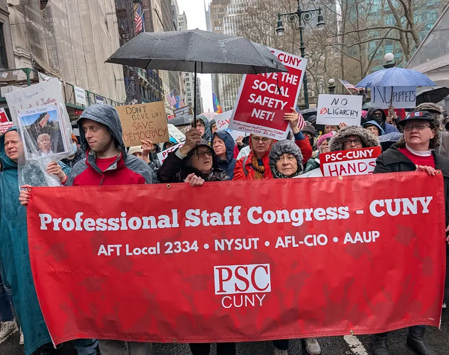 Manifestation du 5 avril 2025 à New York [Coll. DLB]