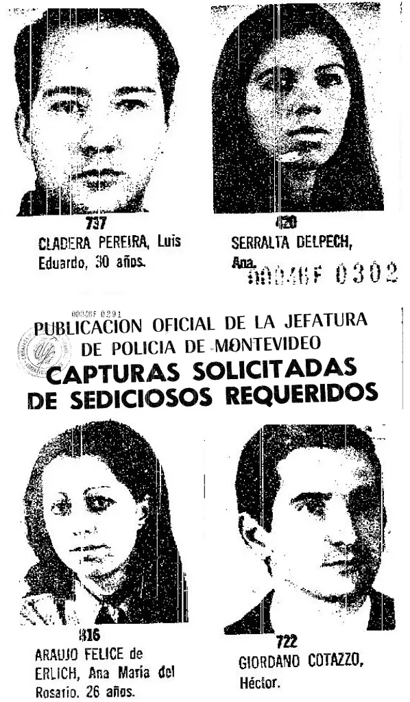 Extraits des Archivos de la Terror. Ici des militants et militantes uruguayen·nes. [Lardux films]