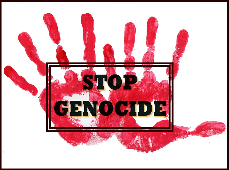 « Stop génocide », 2024. [Nayla Hanna]