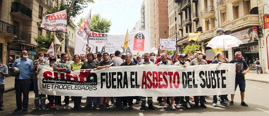 Le syndicat du métro de Buenos Aires mène une importante campagne pour dénoncer la présence d’amiante et ses conséquences. [SUBTE]