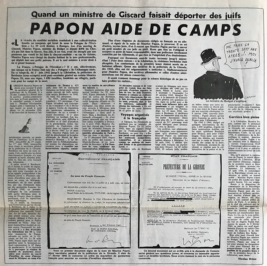 Dans Le Canard enchainé du 6 mai 1983. [DR]