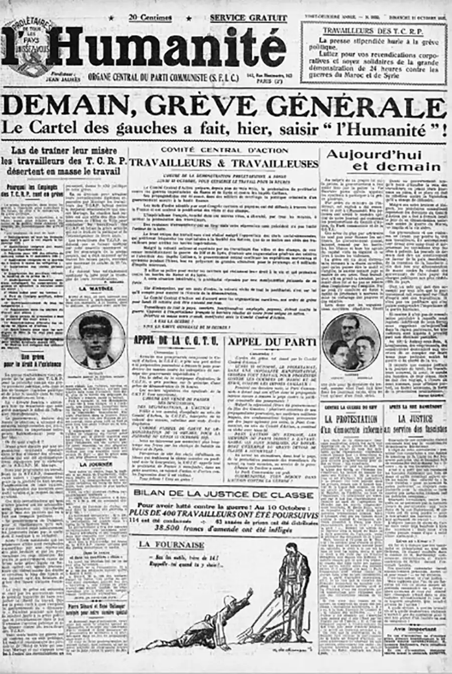 L’Humanité du 11 octobre 1925 [DR]