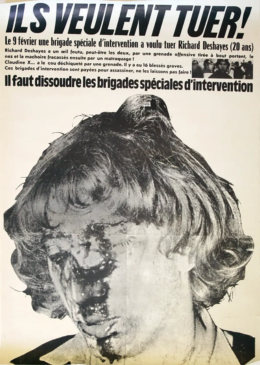 « Ils veulent tuer », affiche éditée par Vive la révolution, en mars 1971. [FICEDL]