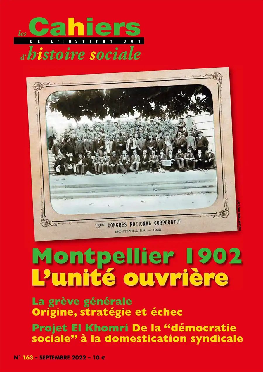 La une des Cahiers de l’Institut CGT d’histoire sociale n°163. [IHS-CGT]