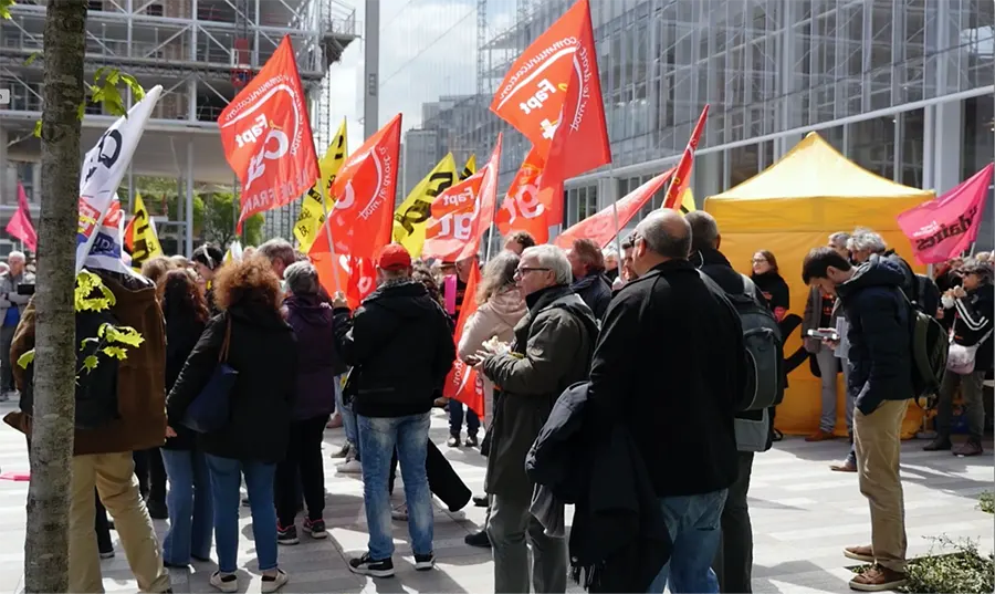Manifestation devant le Palais de justice, le 6 mai 2019. [Coll. PA]